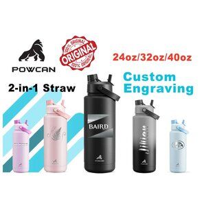 26oz, 32oz, and 40oz Insulated Water Bottle | Laser Engraved BPA-Free Bottle